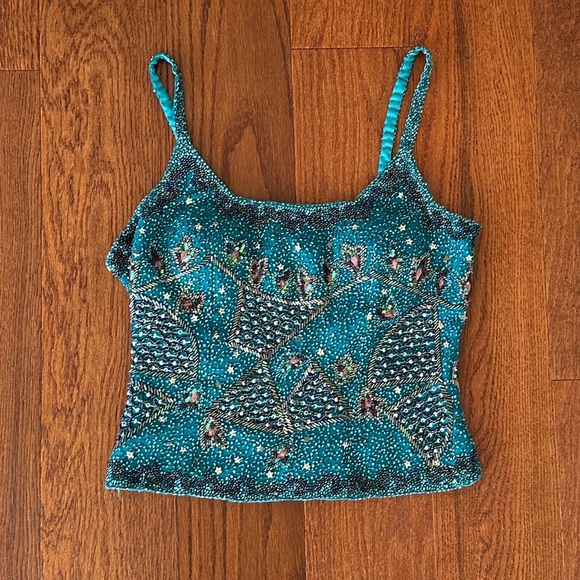 Beaded and Sequin Embellished Cropped Tank size XS - Picture 8 of 10